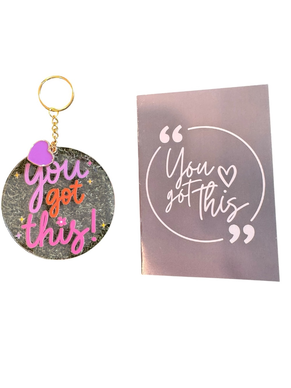 You Got This! Motivational Keychain and small notepad